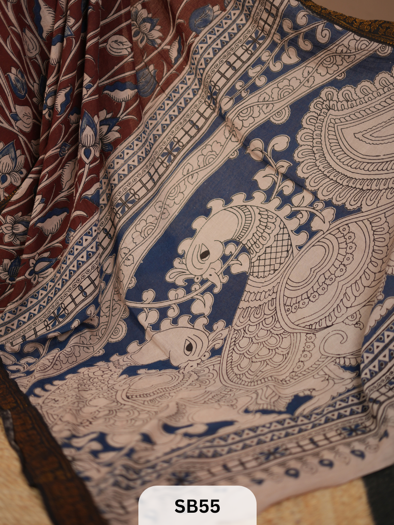SUNGUDI X KALAMKARI SAREE
