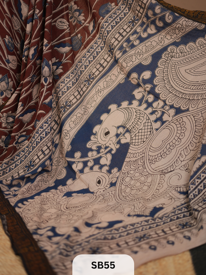 SUNGUDI X KALAMKARI SAREE