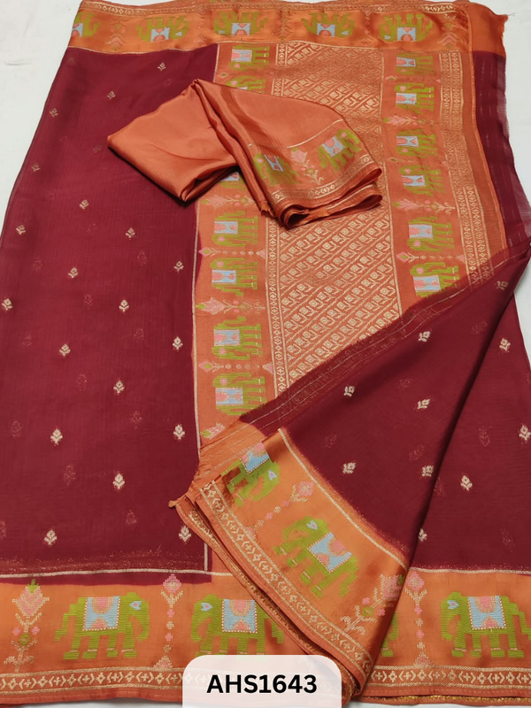 Pure Kota Manipuri Silk Weaving Saree With Blouse