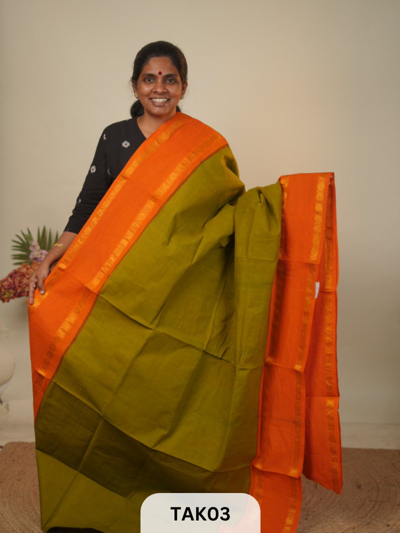 SUNGIDI HAND DRY - AUTHETIC MADURAI SUNGIDI HAND DYE SAREE