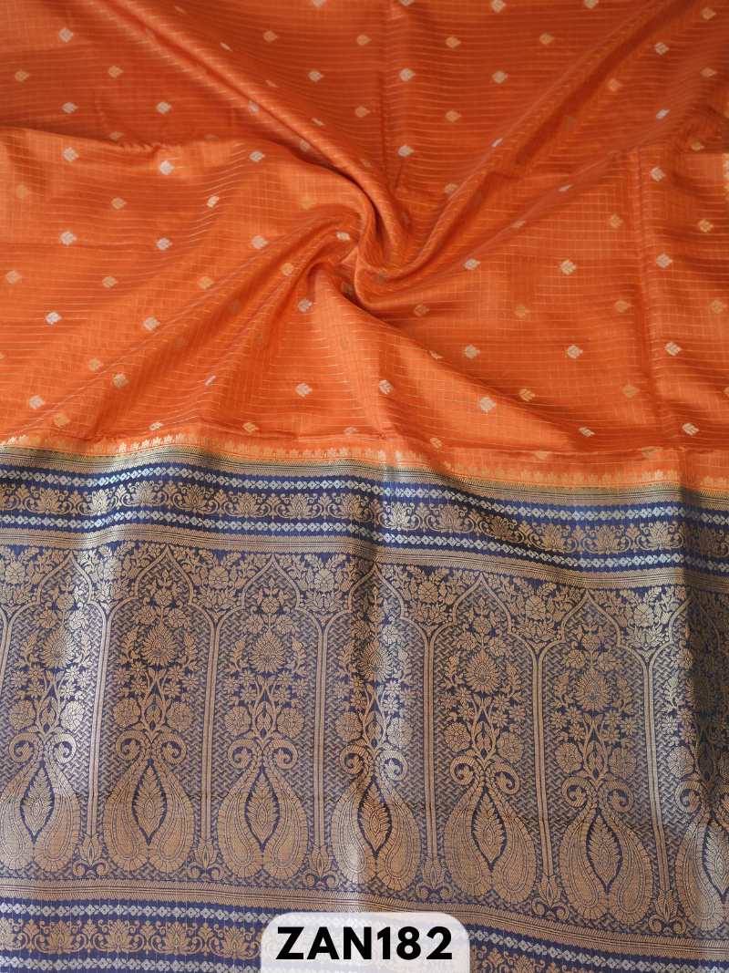 Pure Dupion kanchipuram fusion Rich pallu saree
