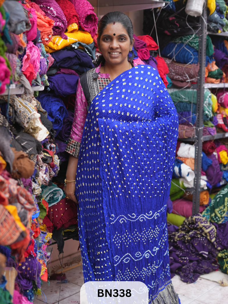 PLAIN MODAL GAJI HAND BANDHEJ - BEST BUY*