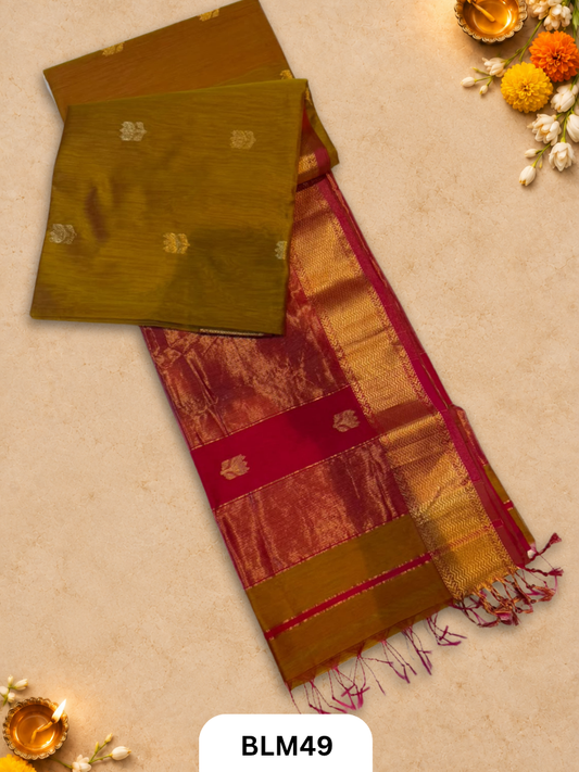 Maheshwari Lotus Buta Saree