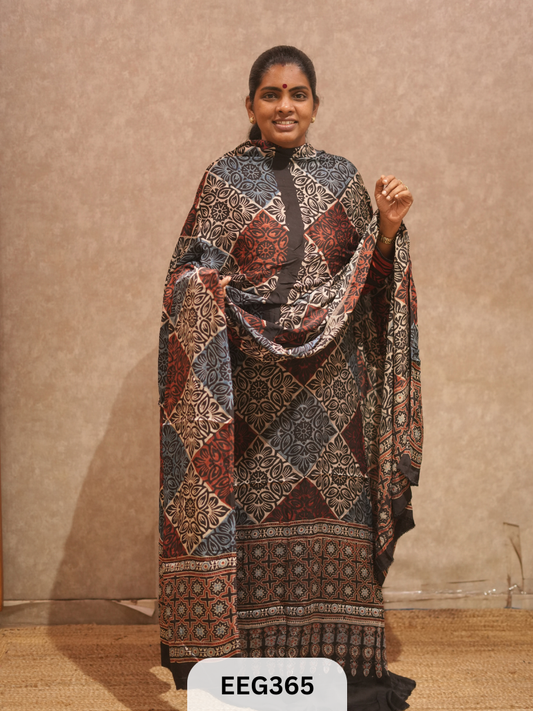 AJRAKH MODAL 2  PCS-UNSTITCHED