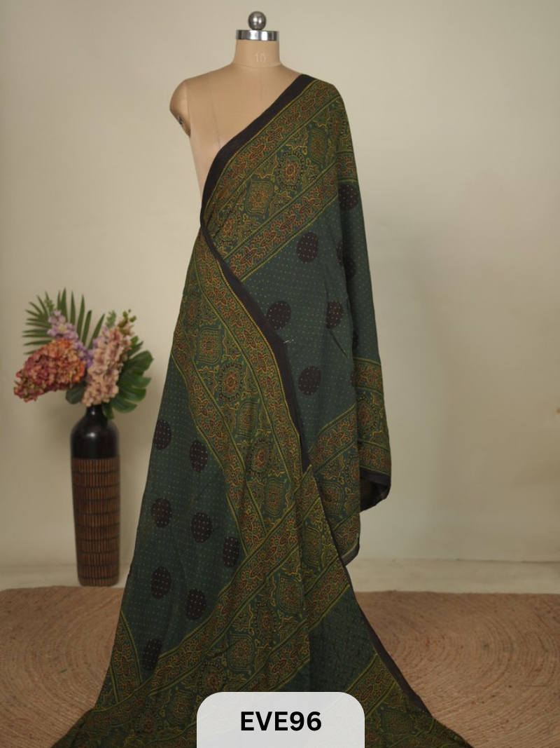 CHINON CHIFFON AJRAKH HANDBLOCK