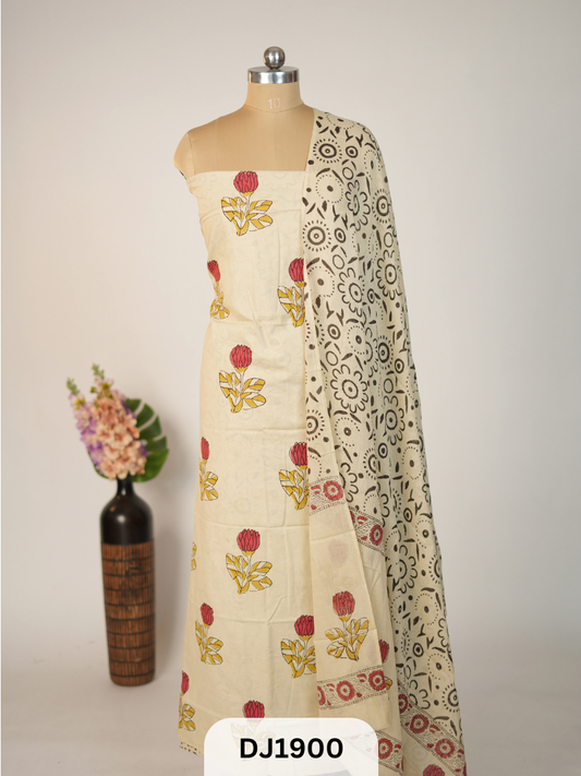 PURE MUL COTTON HANDBLOCK PRINT SALWAR | EARTHY COLOUR