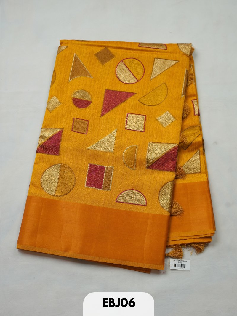 Pure tussar embroidery design saree