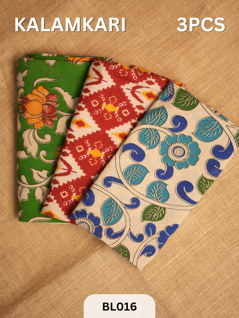 KALAMKARI BLOUSE - 3 PCS