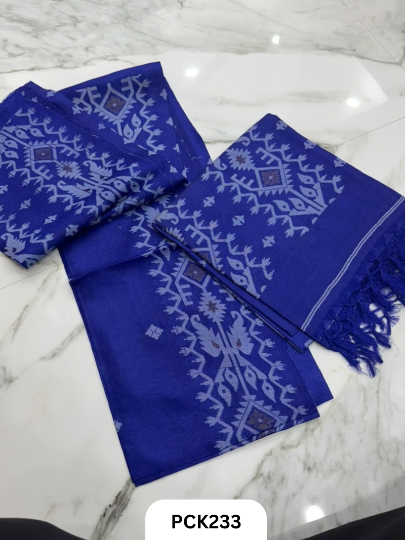 Pure Tussar With Jamdhani Weave Salwar Suit 2Pcs