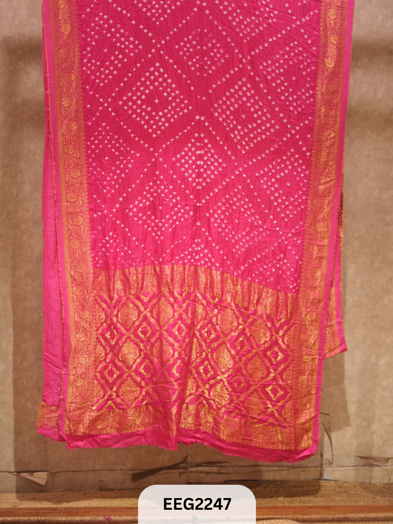 MODAL FUSIOIN SAREE WITH DOLA BORDER - EXCLUSIVE
