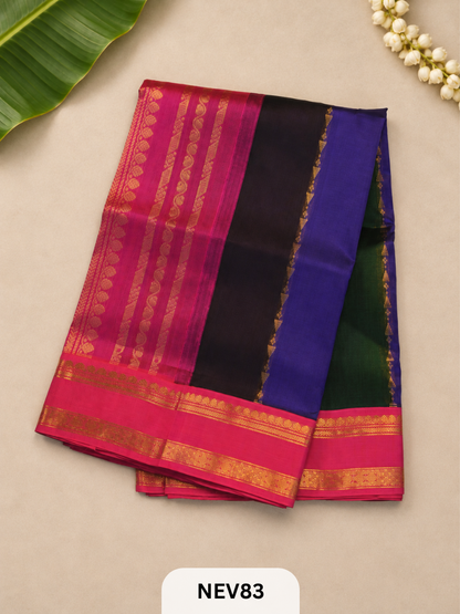 Korvai Border Multi Color Stripe
