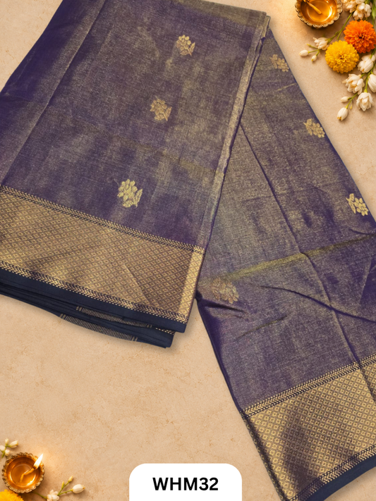 Tissue Maheshwari Handloom All Over Buttas Saree - VAIRAOSI INSPIRED