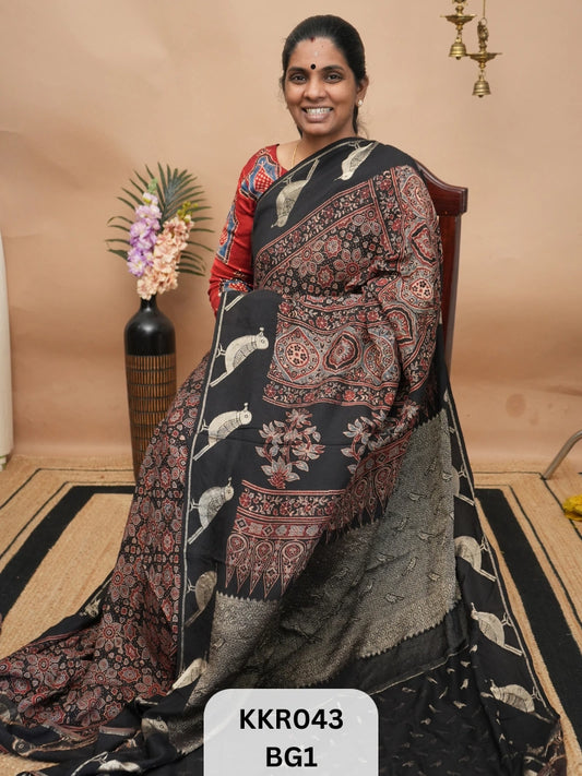 DOLA SILK - AJRAKH HANDBLOCK PRINT