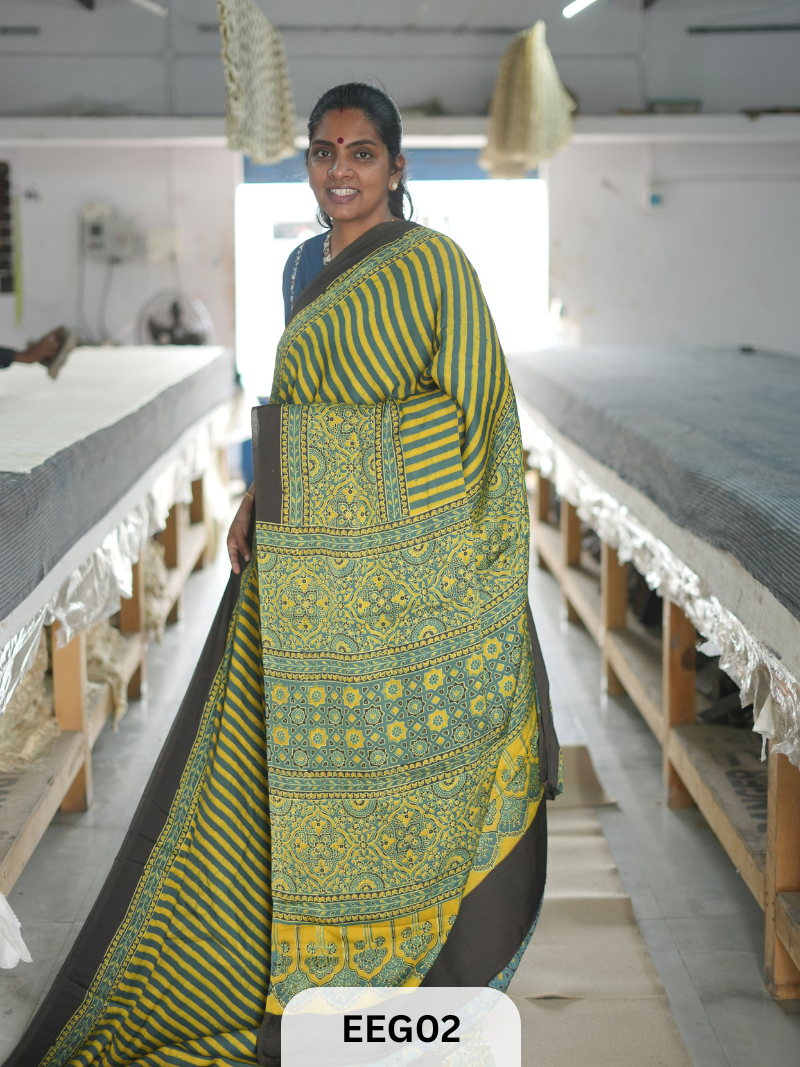 AJRAKH MODAL SAREE