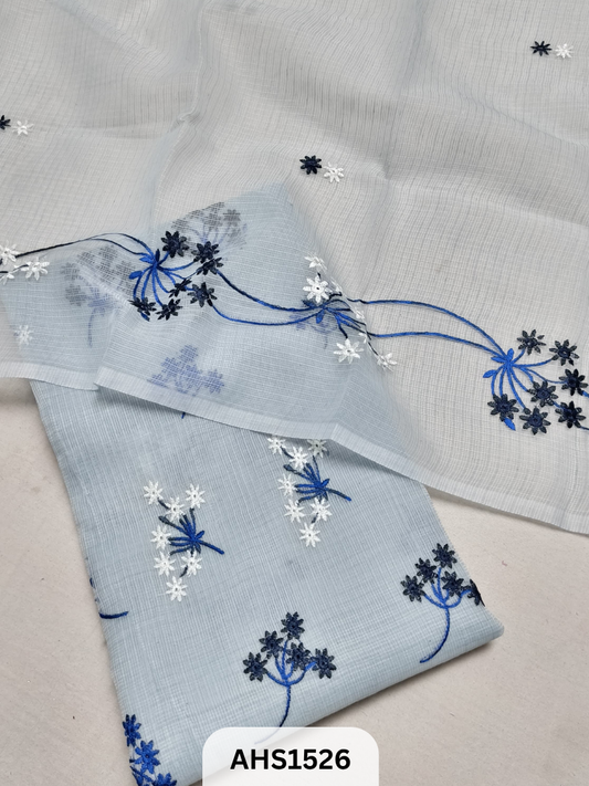 Kota Cotton Embroidery Work Dress Material