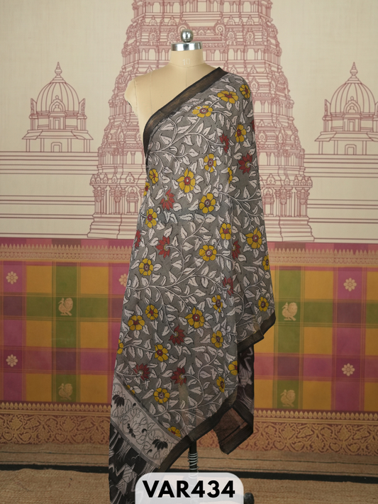 kalamkari cotton border duppatta + shipping