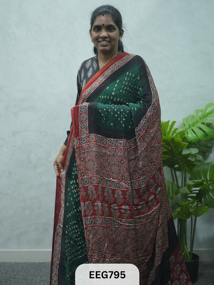 MODAL AJRAKH BANDHEJ SAREE