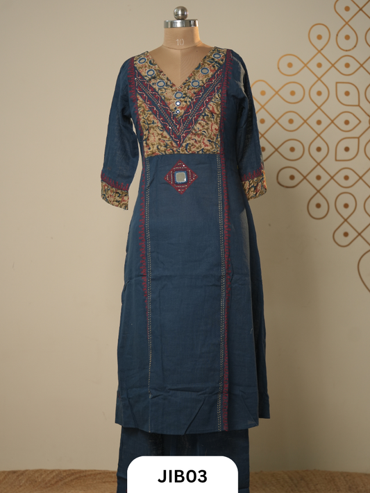 Premium 2Pcs Kurti Set With Mirror Work