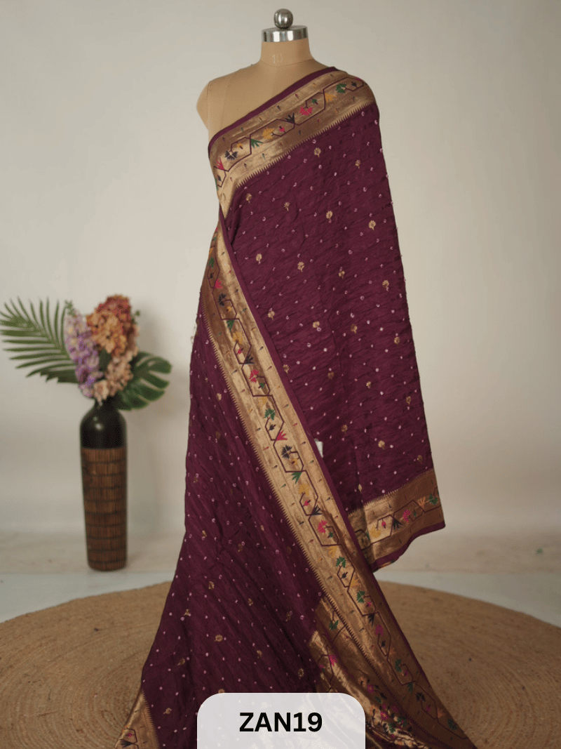 BANARASI BANDHINI WITH PAITHANI BORDER SAREE