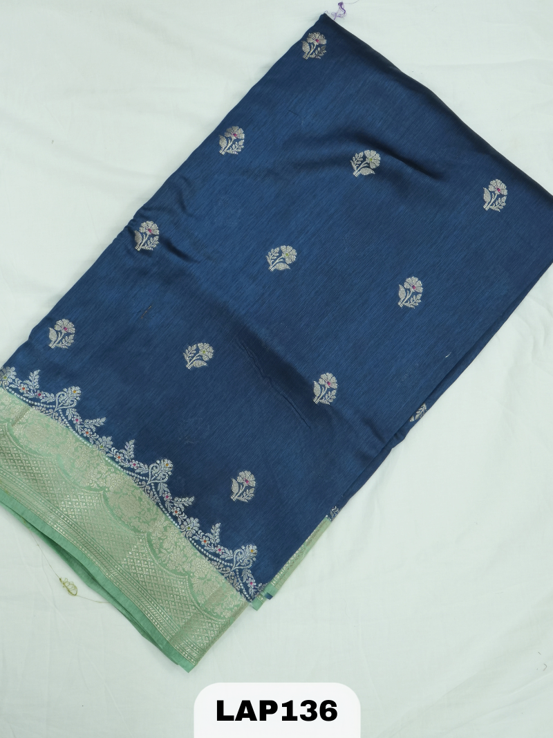 Banaras kora dupion silk saree