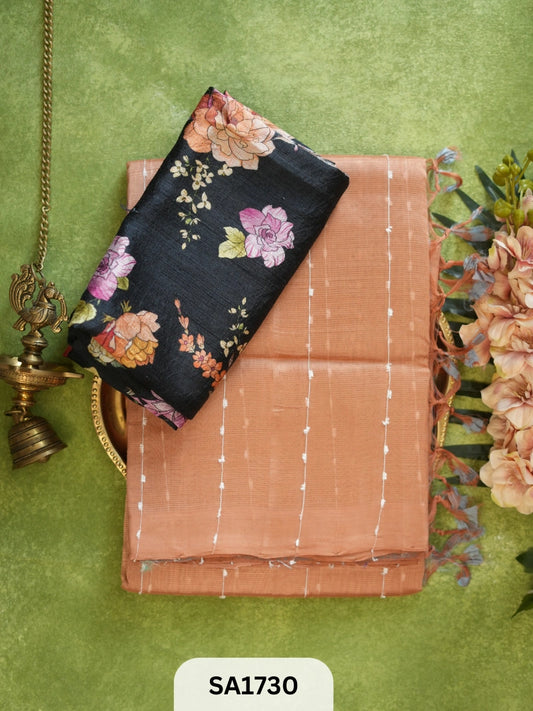 HANDLOOM MANGALAGIRI JUTE SILK + RAW SILK BLOUSE