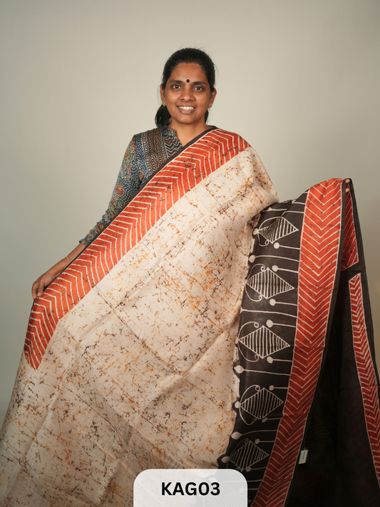 PURE BHISNUPUR BATIK HANDPAINTED SAREE