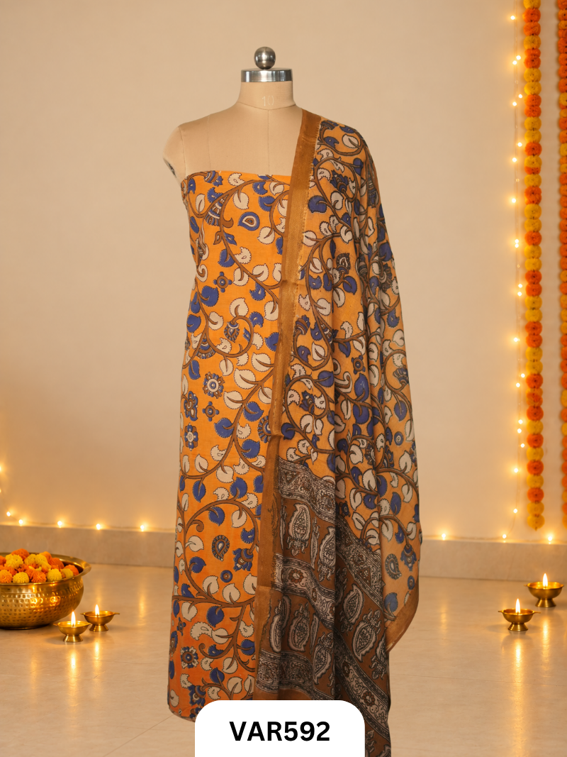 Kalamkari 2 Pcs Salwar Suit - Top2.5 Mtr and Duppatta