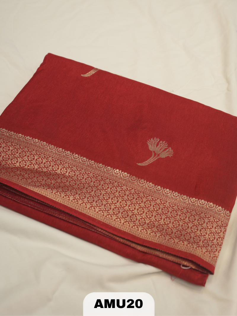 RUSSIAN SILK SAREE WITH BORDER