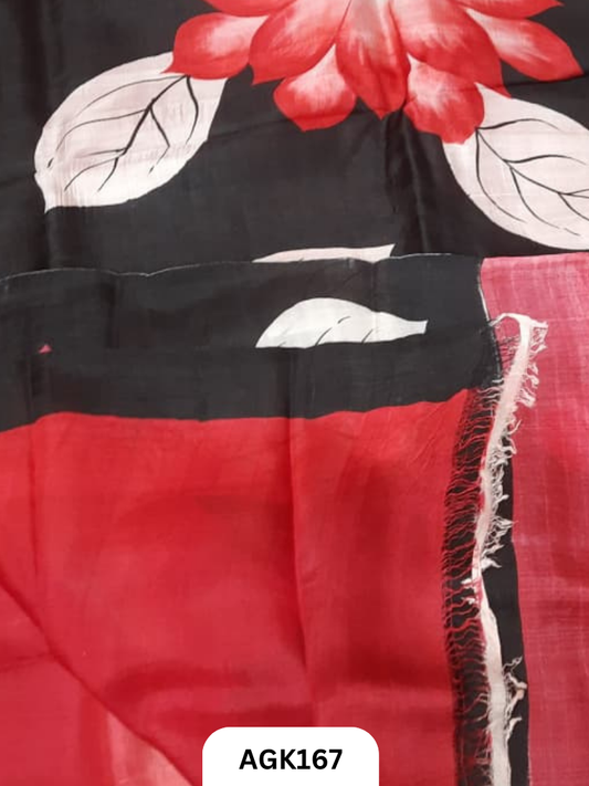 Murshidabad Silk 4Ply Hand Printing Work