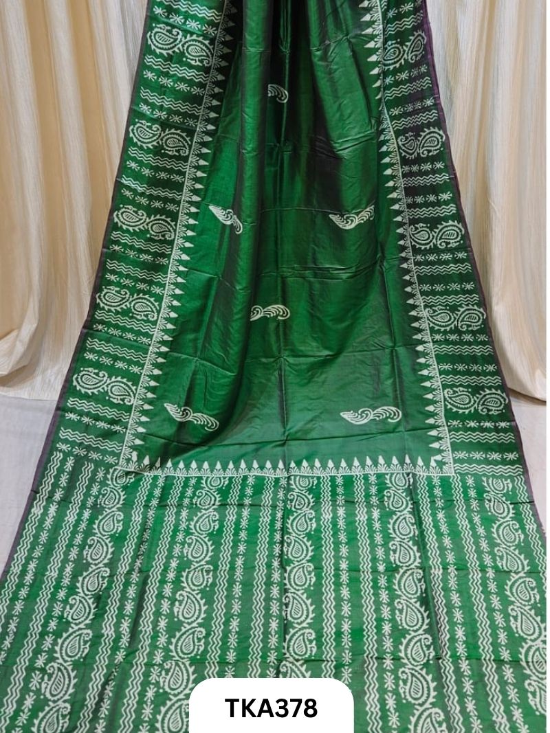 Murshidabad Silk Hand Painted Saree