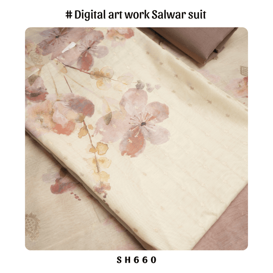 Digital art work salwar suit