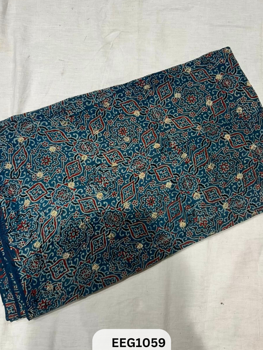 DOLA SILK AJRAKH FABRIC-1MTR