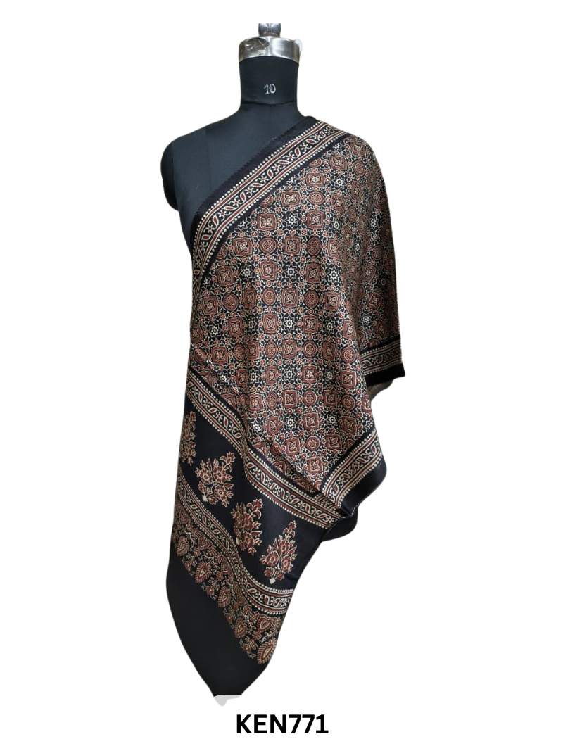 MASHRUSILK VEGETABLE DYE STOLES - LENGTH 2.15 MTR WIDTH 22
