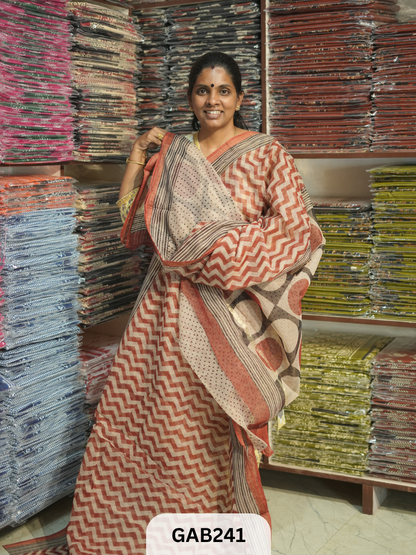HANDBLOCK PRINT KOTA DORIA SAREE