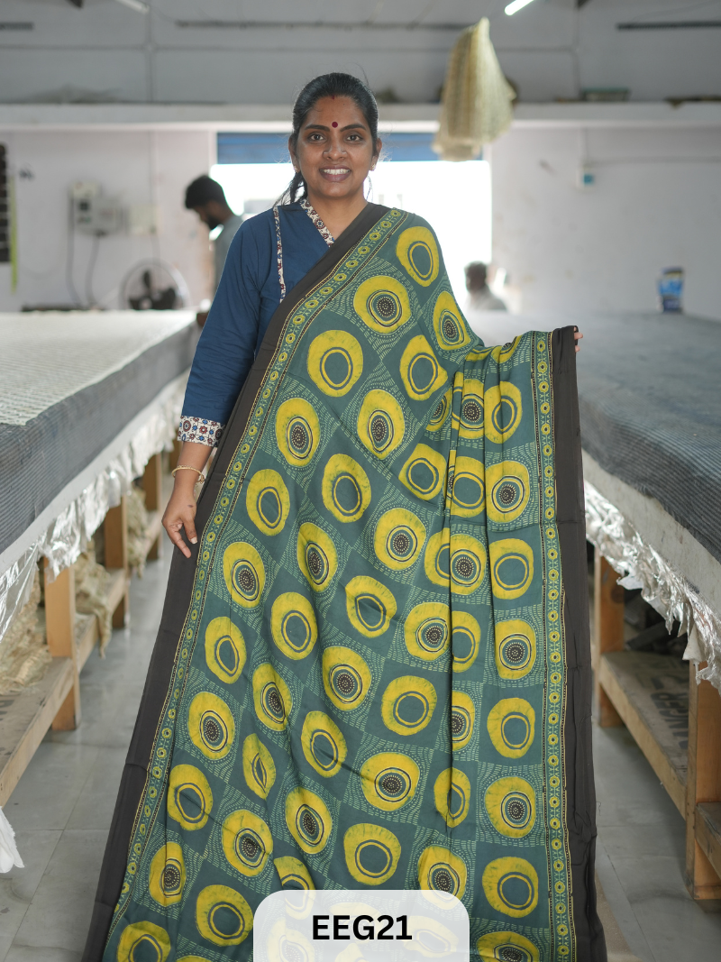 AJRAKH MODAL SAREE