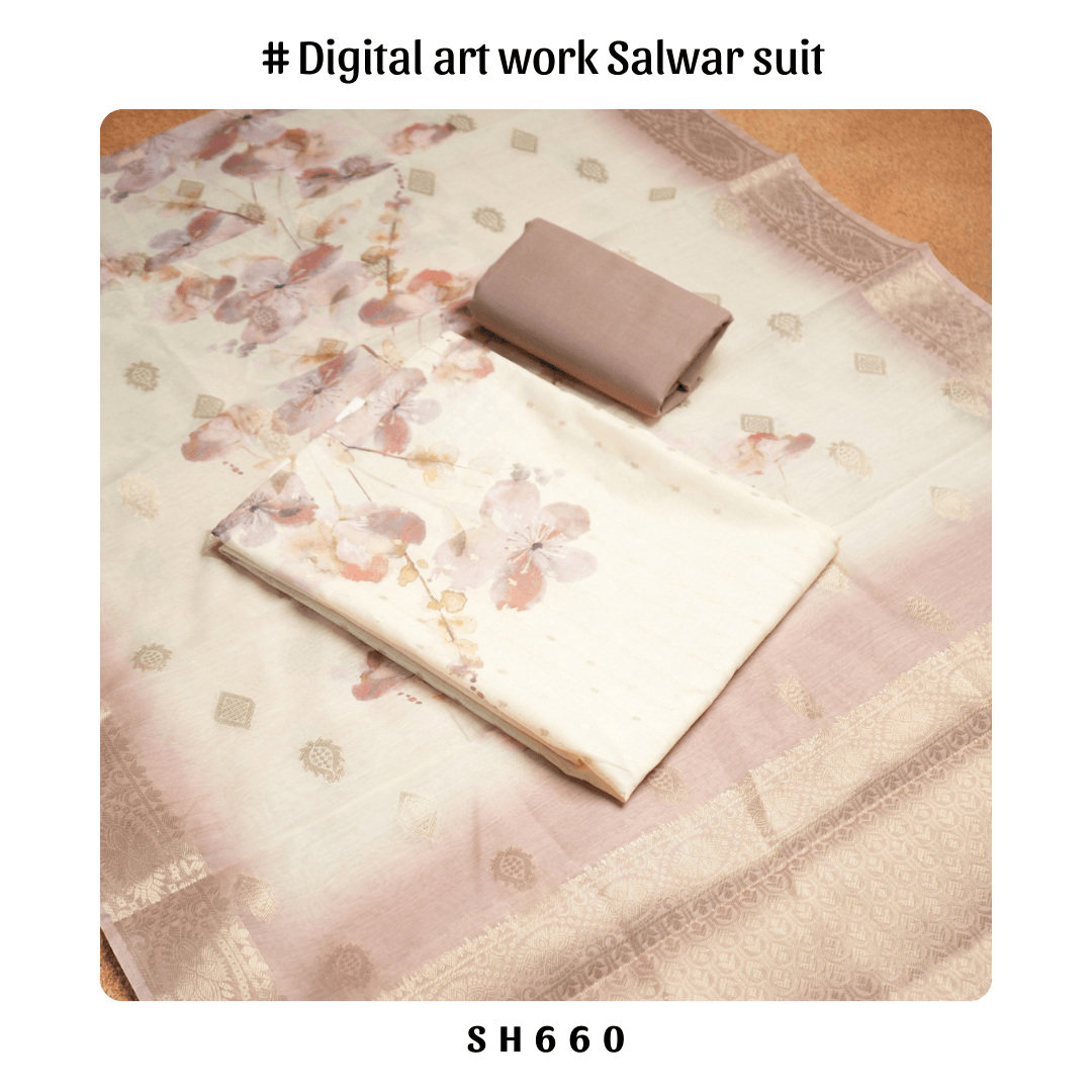 Digital art work salwar suit