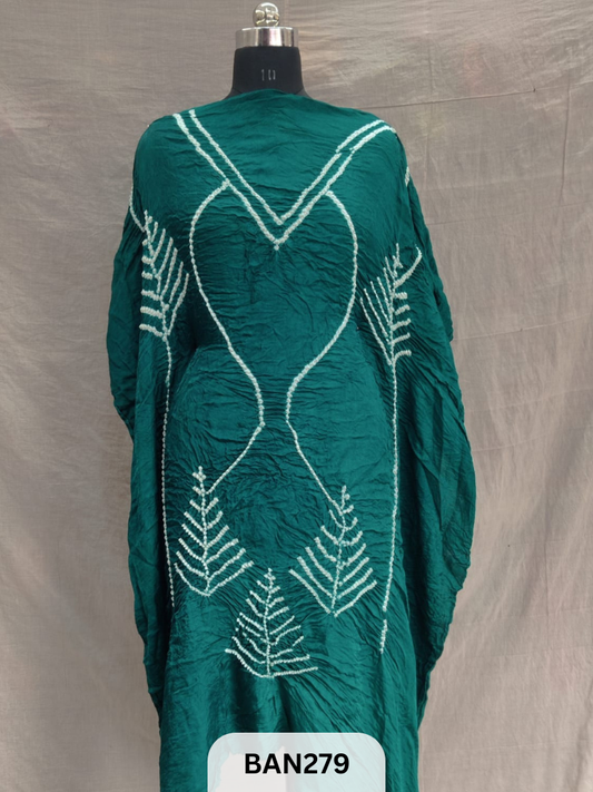 MODAL SILK UNSTITCH DESIGNER BANDHEJ KAFTAAN