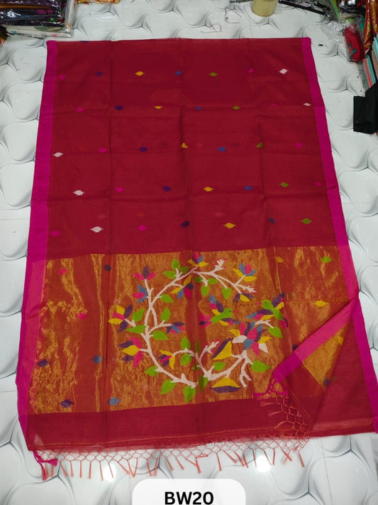 MUSLIN JAMDHANI PAITHANI JAMDHANI  SAREE
