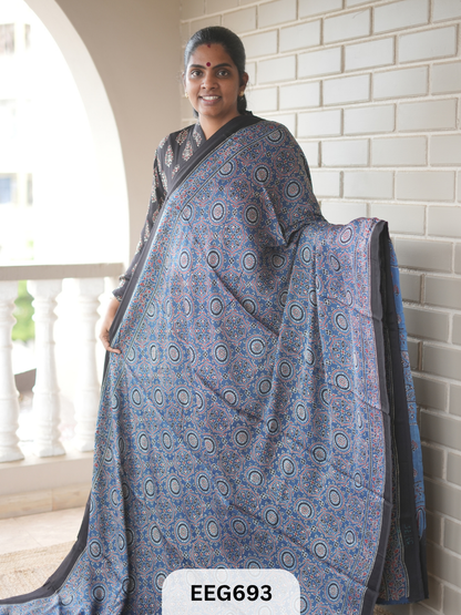 AJRAKH MODAL SAREE - JACKPOT