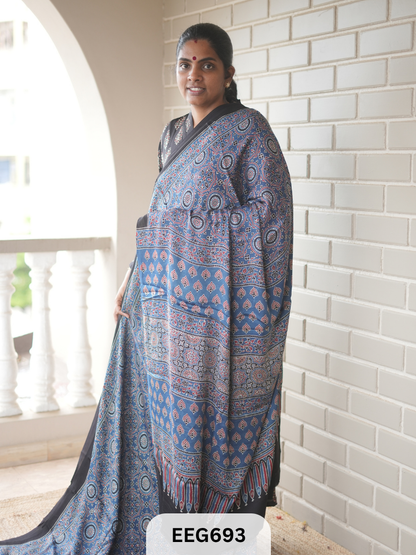 AJRAKH MODAL SAREE - JACKPOT