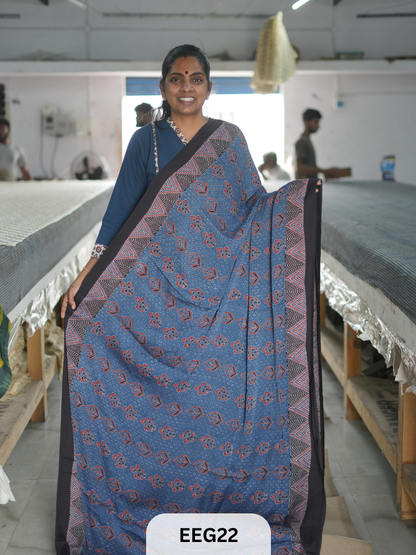 AJRAKH MODAL SAREE