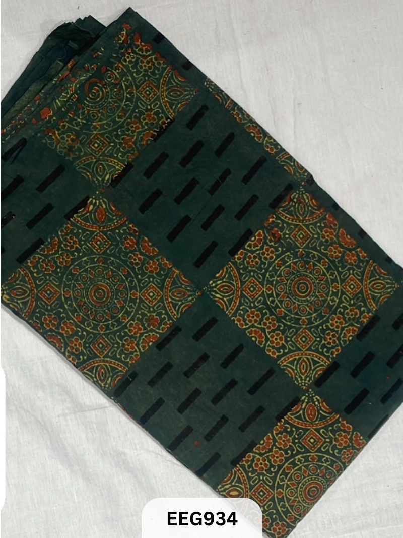 COTTON AJRAKH FABRIC-1MTR