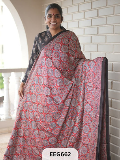 AJRAKH MODAL SAREE - JACKPOT