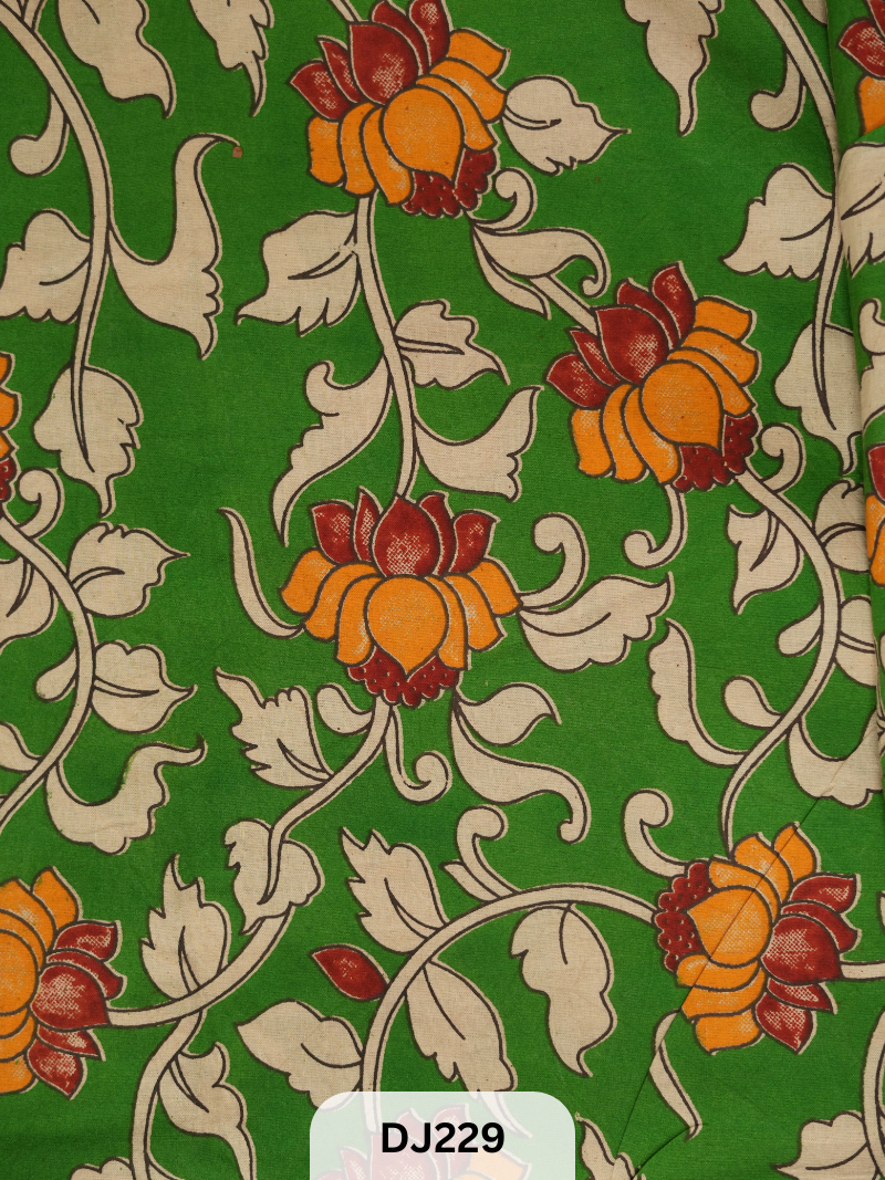 Kalamkari Hand printed - Fabric -1mtr