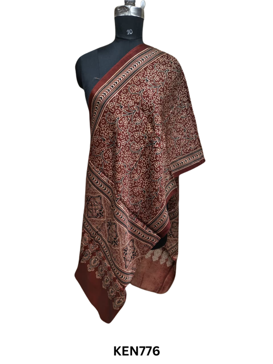 MASHRUSILK VEGETABLE DYE STOLES - LENGTH 2.15 MTR WIDTH 22