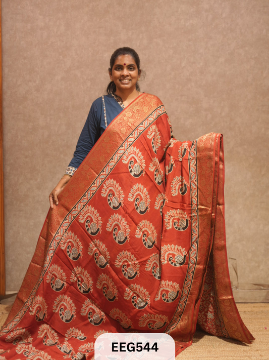 AJRAKH DOLA SILK SAREE