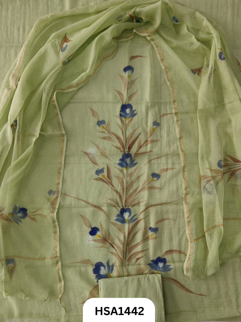 Hand Painted kota doriya suit top &duppta 2.5 meter