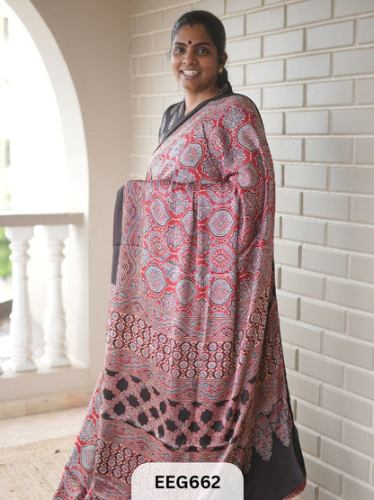 AJRAKH MODAL SAREE - JACKPOT