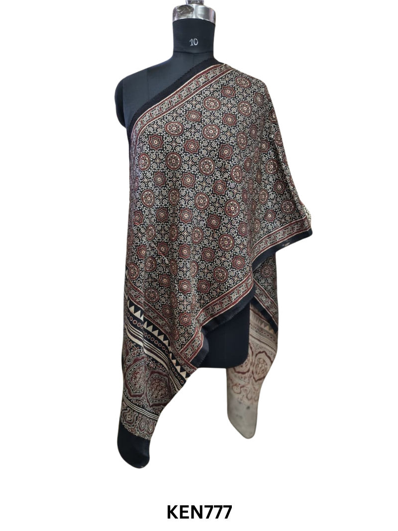 MASHRUSILK VEGETABLE DYE STOLES - LENGTH 2.15 MTR WIDTH 22