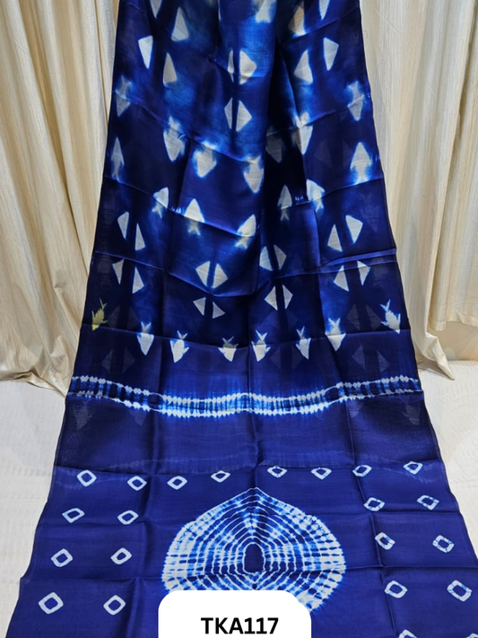 Pure Bishnupuri Silk - Shibori work saree